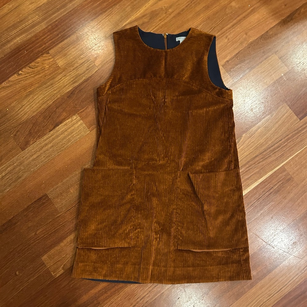 COS Corduroy Sleeveless Jumpsuit Sienna Brown Pockets 10